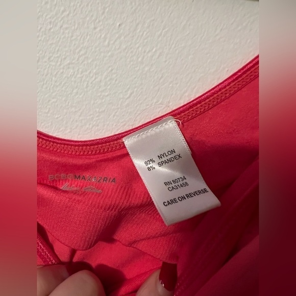 BCBGMAXAZRIA Pink Scoop-neck sleeveless Bodysuit XS Small - Picture 4 of 6